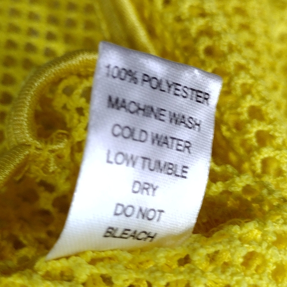 NWT Ocean Drive Mesh Tank Top Women's M Yellow Florida Beach Vacation Casual - Picture 9 of 9